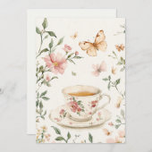 リトルブルームズ ベイビー スプリンкл | ブラッシュ＆セージ 招待状 (正面/裏面)