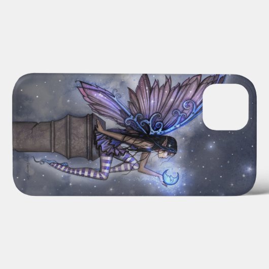 リトルブルームーンフェアリー妖精の国ファンタジーアート Case-Mate iPhoneケース (裏面 (横))