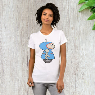 リトルブルーロボットTシャツ Tシャツ