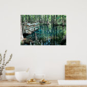 リトルブルー春プールプリント ポスター (キッチン)