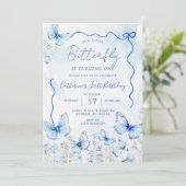 リトルブルー蝶の誕生日パーティー 招待状 (スタンド正面)