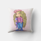 リトルブロンドガールバニートイ装飾用クッション クッション (裏面)