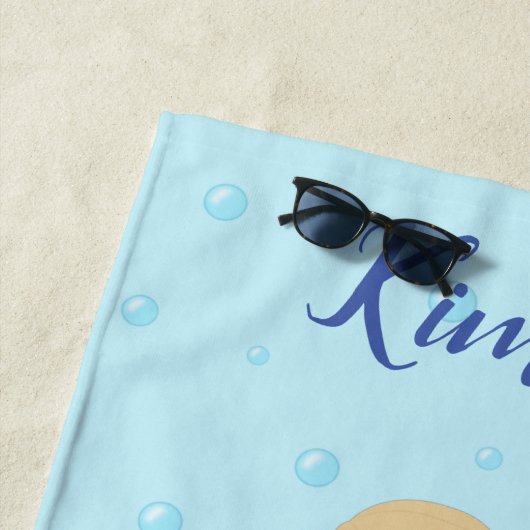 リトルブロンドマーメイドパーソナライズされたビーチタオル ビーチタオル (インサイチュ)