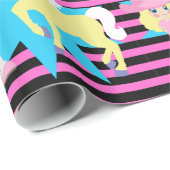 リトルブロンド女性のカーボーイウィズホースハッピーバースデー ラッピングペーパー (ロールコーナー)