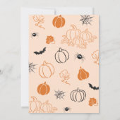 リトルブーくんがもうすぐ生まれるよ！男の子の洗濯物ラインのベビーシャワー 招待状 (裏面)