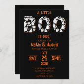 リトルブーにゴーストハロウィンのベイビーシャワーがやってくる 招待状 (正面/裏面)