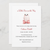 リトルブーに会う準備をしようというハロウィンの招待状 招待状 (正面/裏面)