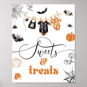 リトルブーのハロウィン洗濯物お菓子とおやつ ポスター