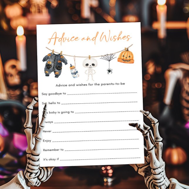 リトルブーのハロウィン洗濯物アドバイスとお祝いの言葉 (Ghost Clothesline Baby Shower  Advice and Wishes Game)