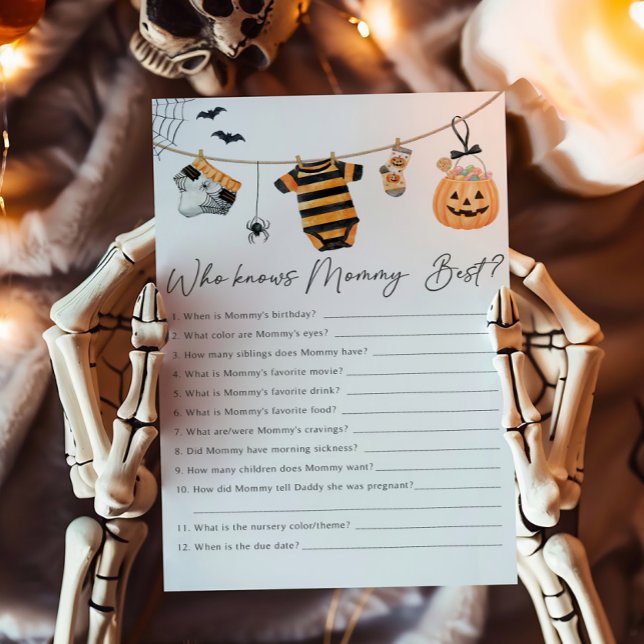 リトルブーの洗濯物 誰がママのことを一番知っている？ゲーム (Little Boo Ghost Baby Shower Who Knows Mommy Best Game)