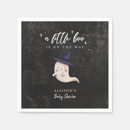 リトルブーウィッチ幽霊ベビーシャワー スタンダードカクテルナプキン (正面)