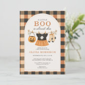リトルブーガール ハロウィン ギンガム ベビーシャワー 招待状 (スタンド正面)