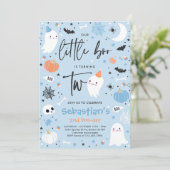 リトルブーキュートブルー幽霊2nd誕生日パーティー 招待状 (スタンド正面)