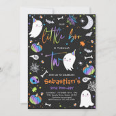 リトルブーキュートブルー幽霊2nd誕生日パーティー 招待状 (正面)