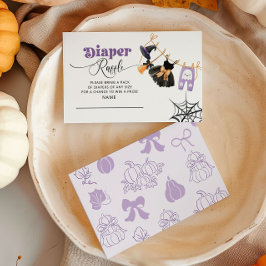 リトルブークロセラインパープルおむつラッフルチケット エンクロージャーカード