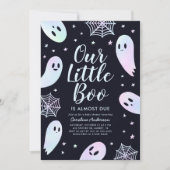 リトルブーゴースト ハロウィンベイビーシャワー 招待状 (正面)