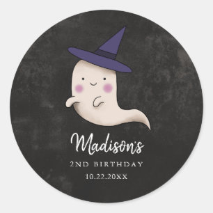 リトルブーハロウィンウィッチ幽霊誕生パーティー ラウンドシール