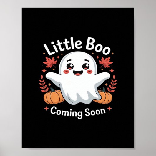リトルブーハロウィンプリントデザイン ポスター (正面)