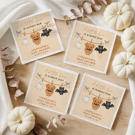 リトルブーハロウィンベイビーシャワーパーソナライズド スタンダードカクテルナプキン