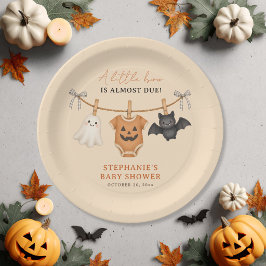 リトルブーハロウィンベイビーシャワーパーソナライズ ペーパープレート