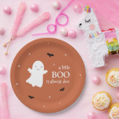 リトルブーハロウィーン幽霊オレンジベイビーシャワー ペーパープレート (パーティー)