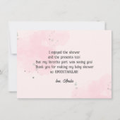 リトルブーハロウィーン幽霊ガールベイビーシャワー サンキューカード (裏面)