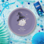 リトルブーハロウィーン幽霊紫ベビーシャワー ペーパープレート (パーティー)