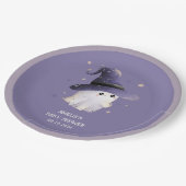 リトルブーハロウィーン幽霊紫ベビーシャワー ペーパープレート (アングル)