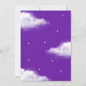 リトルブーハロウィーン幽霊紫ベビーシャワー 招待状 (裏面)