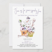 リトルブーハローウィンパーティフード1st誕生日 招待状 (正面)