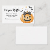 リトルブーパンプキ不気味ンベビーおむつラッフル エンクロージャーカード (正面/裏面)