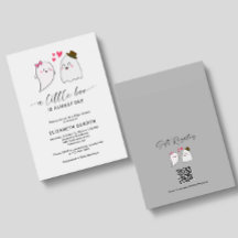 リトルブーベイビーシャワーハロウィンゴーストQRコード