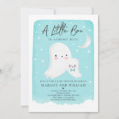 リトルブーベビーシャワーハロウィーン幽霊ベビーシャワー 招待状 (正面)