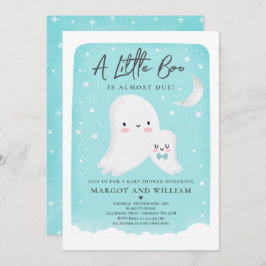 リトルブーベビーシャワーハロウィーン幽霊ベビーシャワー 招待状