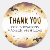 リトルブーベビーハロウィーンベビーシャワーの好意 ラウンドシール (正面)