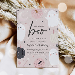リトルブーホーハロウィーン幽霊2nd誕生日パーティー 招待状