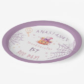 リトルブーマディハロウィーンベビーガール誕生日 ペーパープレート (アングル)