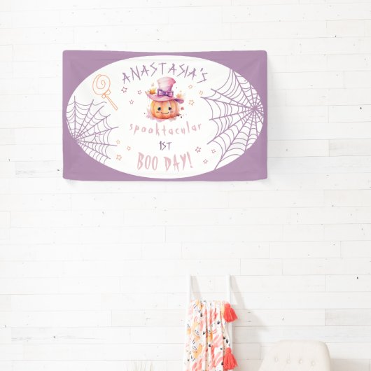 リトルブーマディハロウィーンベビーガール誕生日 横断幕 (インサイチュ)
