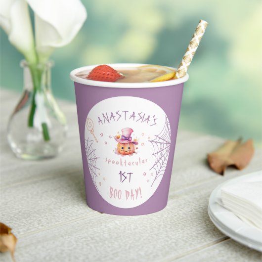 リトルブーマディハロウィーンベビーガール誕生日 紙コップ (インサイチュ)