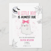 リトルブー出産予定 ベビーシャワー招待状 招待状 (正面/裏面)