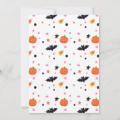 リトルブー幽霊ガールハロウィーンベイビーシャワー 招待状 (裏面)