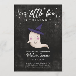 リトルブー幽霊ガールハロウィーン誕生日パーティー 招待状