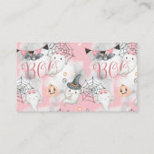 リトルブー幽霊ガールベビーシャワーブズベビー エンクロージャーカード (裏面)