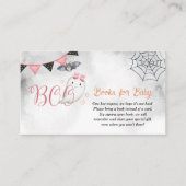 リトルブー幽霊ガールベビーシャワーブズベビー エンクロージャーカード (正面)