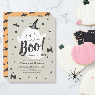 リトルブー幽霊ハロウィンキッド誕生日 招待状