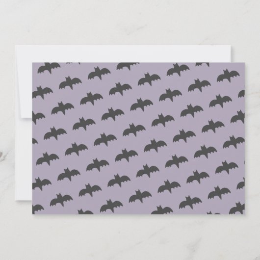 リトルブー幽霊ハロウィンブルー誕生日写真 招待状 (裏面)