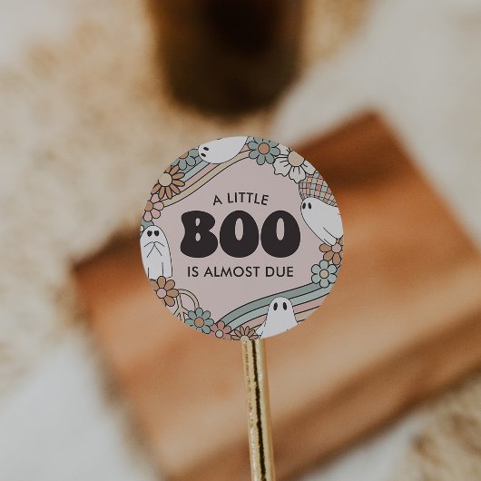リトルブー幽霊ハロウィーンベイビーシャワー ラウンドシール