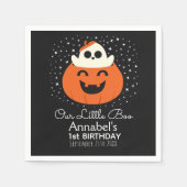 リトルブー幽霊ハロウィーン子供の誕生日 スタンダードカクテルナプキン (正面)