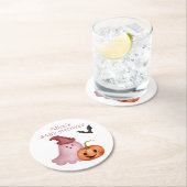 リトルブー幽霊パンプキンハロウィーンベイビーシャワー ラウンドペーパーコースター (インサイチュ)