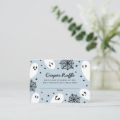 リトルブー幽霊ベビーシャワーオムツラッフルチケット エンクロージャーカード (スタンド正面)